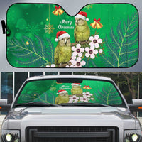 New Zealand Kakapo Christmas Auto Sun Shade Owl Parrot Santa Sliver Fern Manuka - Green - Polynesian Pride