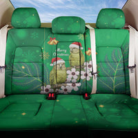 New Zealand Kakapo Christmas Back Car Seat Cover Owl Parrot Santa Sliver Fern Manuka - Green - Polynesian Pride