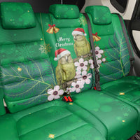 New Zealand Kakapo Christmas Back Car Seat Cover Owl Parrot Santa Sliver Fern Manuka - Green - Polynesian Pride