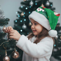New Zealand Kakapo Christmas Santa Hat Owl Parrot Santa Sliver Fern Manuka - Green - Polynesian Pride