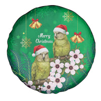 New Zealand Kakapo Christmas Spare Tire Cover Owl Parrot Santa Sliver Fern Manuka - Green - Polynesian Pride