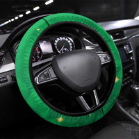 New Zealand Kakapo Christmas Steering Wheel Cover Owl Parrot Santa Sliver Fern Manuka - Green - Polynesian Pride