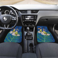 New Zealand Kakapo Christmas Car Mats Owl Parrot Santa Sliver Fern Manuka - Blue - Polynesian Pride