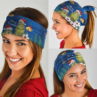 New Zealand Kakapo Christmas Neck Gaiter Owl Parrot Santa Sliver Fern Manuka - Blue - Polynesian Pride