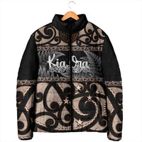 Kia Ora New Zealand Padded Jacket Aotearoa Proud Maori Silver Fern - Polynesian Pride