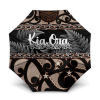 Kia Ora New Zealand Umbrella Aotearoa Proud Maori Silver Fern - Polynesian Pride