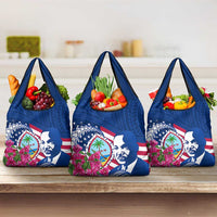 Guam Martin Luther King Jr Day Grocery Bag I Have A Dream Guahan Seal With Bougainvillea