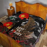 New Zealand ANZAC Day Quilt Lest We Forget Silver Fern With Camouflage LT14 - Polynesian Pride