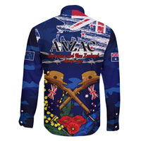 Australia And New Zealand ANZAC Day Family Matching Tank Maxi Dress and Hawaiian Shirt Lest We Forget Silver Fern With Golden Wattle LT14 - Polynesian Pride