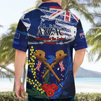 Australia And New Zealand ANZAC Day Hawaiian Shirt Lest We Forget Silver Fern With Golden Wattle LT14 - Polynesian Pride