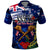 Australia And New Zealand ANZAC Day Polo Shirt Lest We Forget Silver Fern With Golden Wattle LT14 Blue - Polynesian Pride