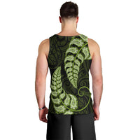 Green New Zealand Paisley Silver Fern Men Tank Top Aotearoa Maori LT14 - Polynesian Pride