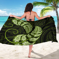 Green New Zealand Paisley Silver Fern Sarong Aotearoa Maori LT14 - Polynesian Pride