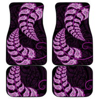 Purple New Zealand Paisley Silver Fern Car Mats Aotearoa Maori LT14 Purple - Polynesian Pride