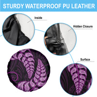Purple New Zealand Paisley Silver Fern Spare Tire Cover Aotearoa Maori LT14 - Polynesian Pride