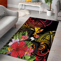 Hawaii Iwa Bird Area Rug Great Frigatebird Kanaka Tropical Hippie Style - Polynesian Pride