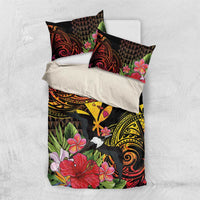 Hawaii Iwa Bird Bedding Set Great Frigatebird Kanaka Tropical Hippie Style - Polynesian Pride