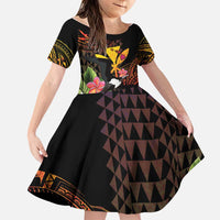Hawaii Iwa Bird Family Matching Mermaid Dress and Hawaiian Shirt Great Frigatebird Kanaka Tropical Hippie Style - Polynesian Pride