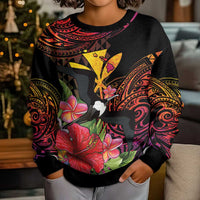 Hawaii Iwa Bird Kid Ugly Christmas Sweater Great Frigatebird Kanaka Tropical Hippie Style - Polynesian Pride
