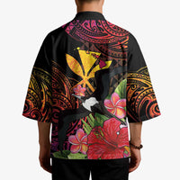 Hawaii Iwa Bird Kimono Great Frigatebird Kanaka Tropical Hippie Style - Polynesian Pride