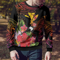 Hawaii Iwa Bird Ugly Christmas Sweater Great Frigatebird Kanaka Tropical Hippie Style - Polynesian Pride