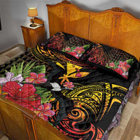 Hawaii Iwa Bird Quilt Bed Set Great Frigatebird Kanaka Tropical Hippie Style - Polynesian Pride