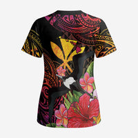 Hawaii Iwa Bird Scrub Top Great Frigatebird Kanaka Tropical Hippie Style - Polynesian Pride