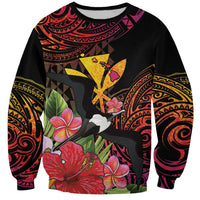 Hawaii Iwa Bird Sweatshirt Great Frigatebird Kanaka Tropical Hippie Style - Polynesian Pride