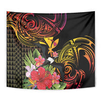 Hawaii Iwa Bird Tapestry Great Frigatebird Kanaka Tropical Hippie Style - Polynesian Pride