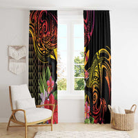 Hawaii Iwa Bird Window Curtain Great Frigatebird Kanaka Tropical Hippie Style - Polynesian Pride
