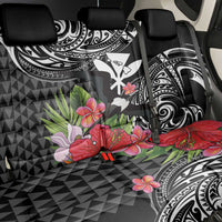 Hawaii Iwa Bird Back Car Seat Cover Great Frigatebird Kanaka Tropical Flowers - Polynesian Pride