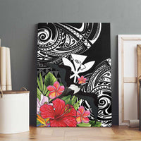 Hawaii Iwa Bird Canvas Wall Art Great Frigatebird Kanaka Tropical Flowers - Polynesian Pride
