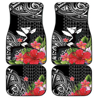 Hawaii Iwa Bird Car Mats Great Frigatebird Kanaka Tropical Flowers - Polynesian Pride