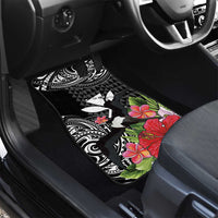 Hawaii Iwa Bird Car Mats Great Frigatebird Kanaka Tropical Flowers - Polynesian Pride