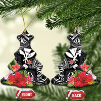 Hawaii Iwa Bird Ceramic Ornament Great Frigatebird Kanaka Tropical Flowers - Polynesian Pride