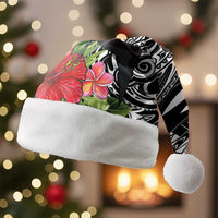 Hawaii Iwa Bird Christmas Santa Hat Great Frigatebird Kanaka Tropical Flowers - Polynesian Pride