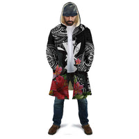 Hawaii Iwa Bird Cloak Great Frigatebird Kanaka Tropical Flowers - Polynesian Pride