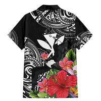Hawaii Iwa Bird Family Matching Mermaid Dress and Hawaiian Shirt Great Frigatebird Kanaka Tropical Flowers - Polynesian Pride