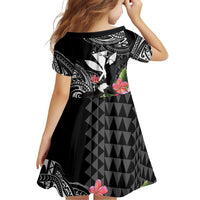 Hawaii Iwa Bird Family Matching Summer Maxi Dress and Hawaiian Shirt Great Frigatebird Kanaka Tropical Flowers - Polynesian Pride