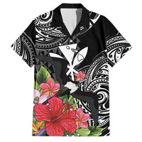 Hawaii Iwa Bird Family Matching Summer Maxi Dress and Hawaiian Shirt Great Frigatebird Kanaka Tropical Flowers - Polynesian Pride