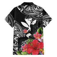 Hawaii Iwa Bird Family Matching Summer Maxi Dress and Hawaiian Shirt Great Frigatebird Kanaka Tropical Flowers - Polynesian Pride