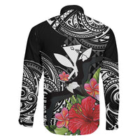 Hawaii Iwa Bird Family Matching Tank Maxi Dress and Hawaiian Shirt Great Frigatebird Kanaka Tropical Flowers LT14 - Polynesian Pride