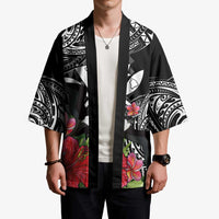 Hawaii Iwa Bird Kimono Great Frigatebird Kanaka Tropical Flowers - Polynesian Pride