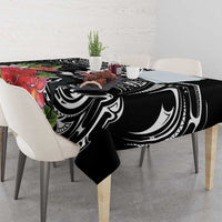 Hawaii Iwa Bird Tablecloth Great Frigatebird Kanaka Tropical Flowers - Polynesian Pride