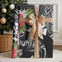 Hawaii Iwa Bird Wrapping Paper Great Frigatebird Kanaka Tropical Flowers - Polynesian Pride