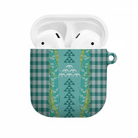 Teal Palaka Hawaii Iwa Bird AirPods Case Hawaiian Kakau Jade Vine Lei - Polynesian Pride