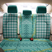 Teal Palaka Hawaii Iwa Bird Back Car Seat Cover Hawaiian Kakau Jade Vine Lei - Polynesian Pride