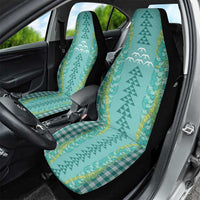 Teal Palaka Hawaii Iwa Bird Car Seat Cover Hawaiian Kakau Jade Vine Lei - Polynesian Pride