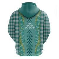 Teal Palaka Hawaii Iwa Bird Hoodie Hawaiian Kakau Jade Vine Lei LT14 - Polynesian Pride