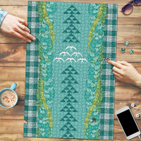 Teal Palaka Hawaii Iwa Bird Puzzle Hawaiian Kakau Jade Vine Lei LT14 Teal - Polynesian Pride